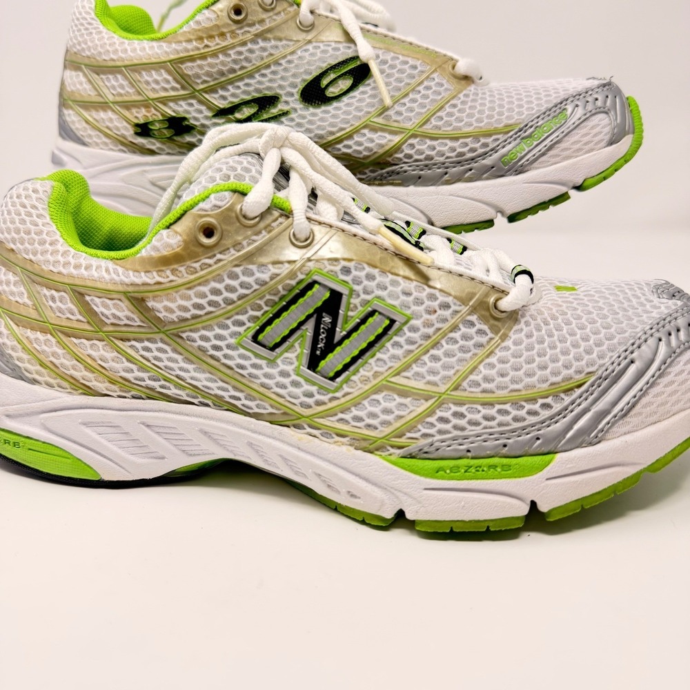 🇺🇸USA New Balance 826 White Lime Green Silver Y2K Running Shoes Women's 7.5 - Picture 5 of 16